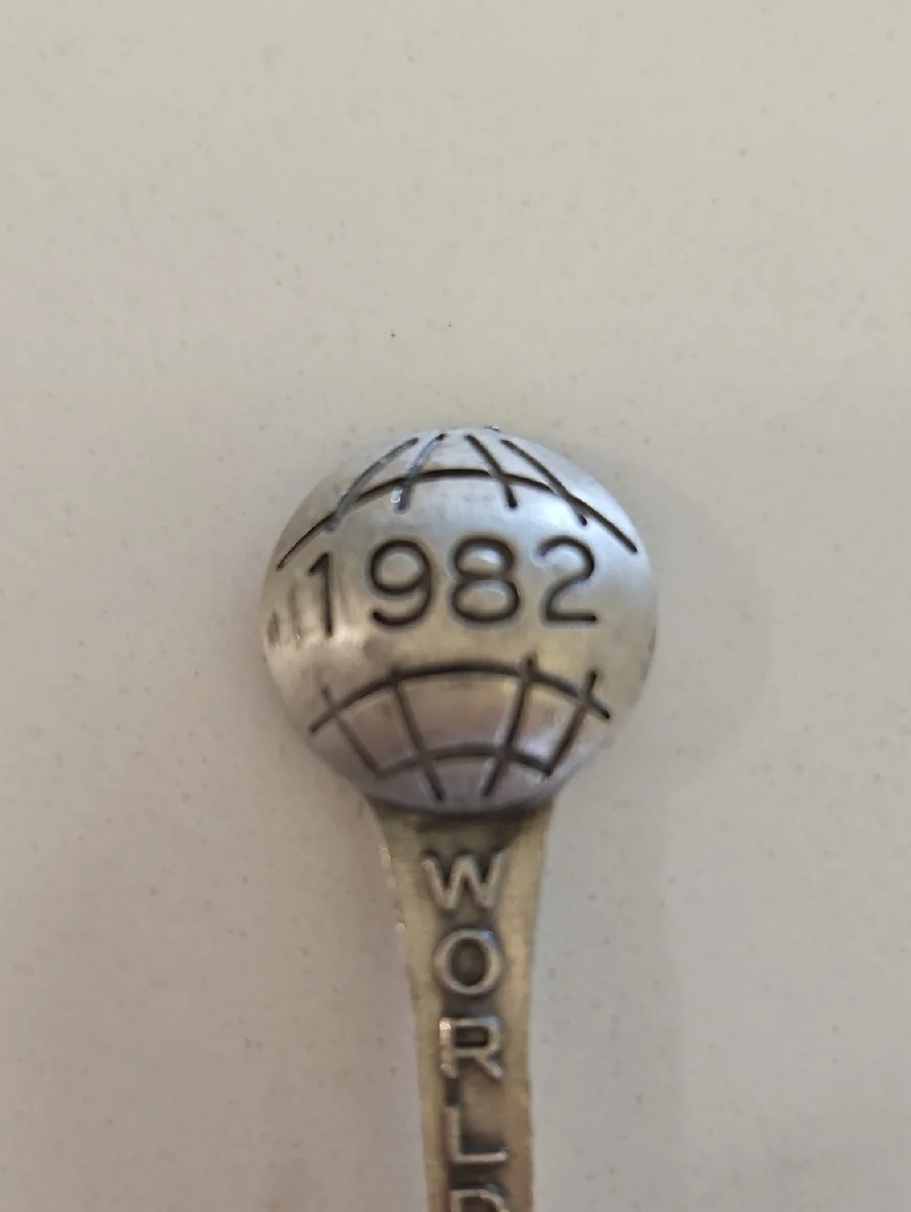 United States World Fair 1982 Commemerative Souvenier Spoon By Fort Silver Tone